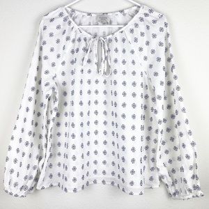 Harper White Cotton Blouse XL NWOT!